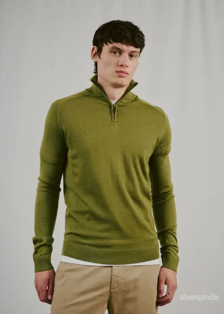 BS Pelle Regular Fit Stickat - Bright Green - Bild 2