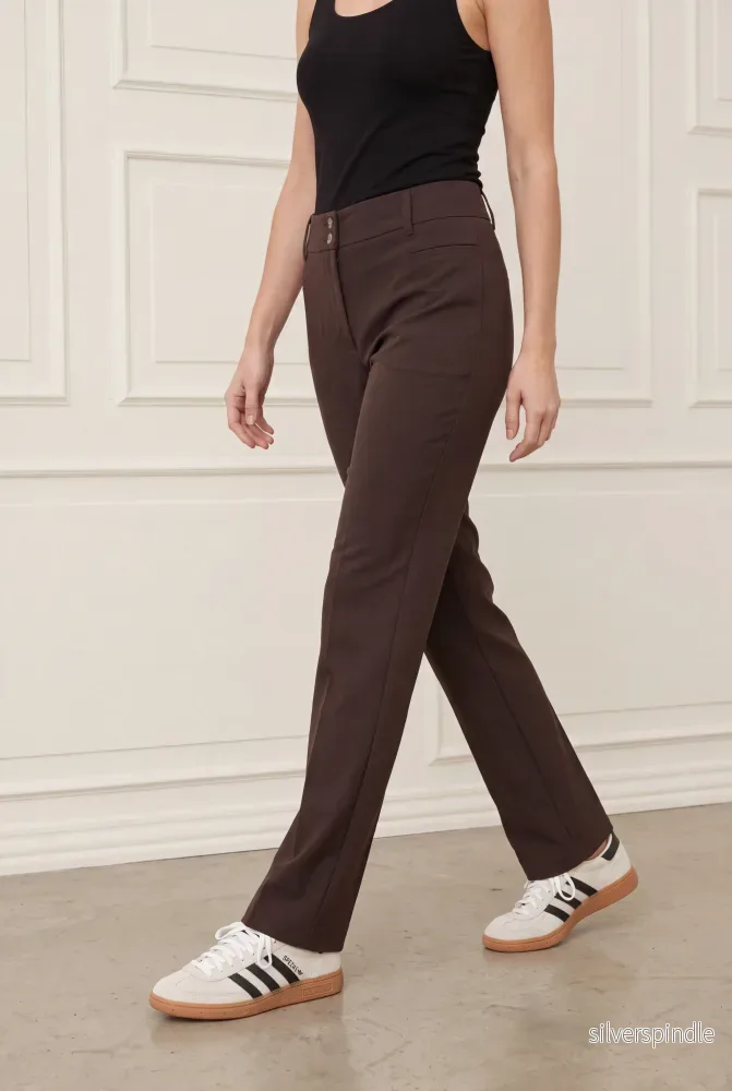 Firenze Straight Pant - Dark brown - Bild 2