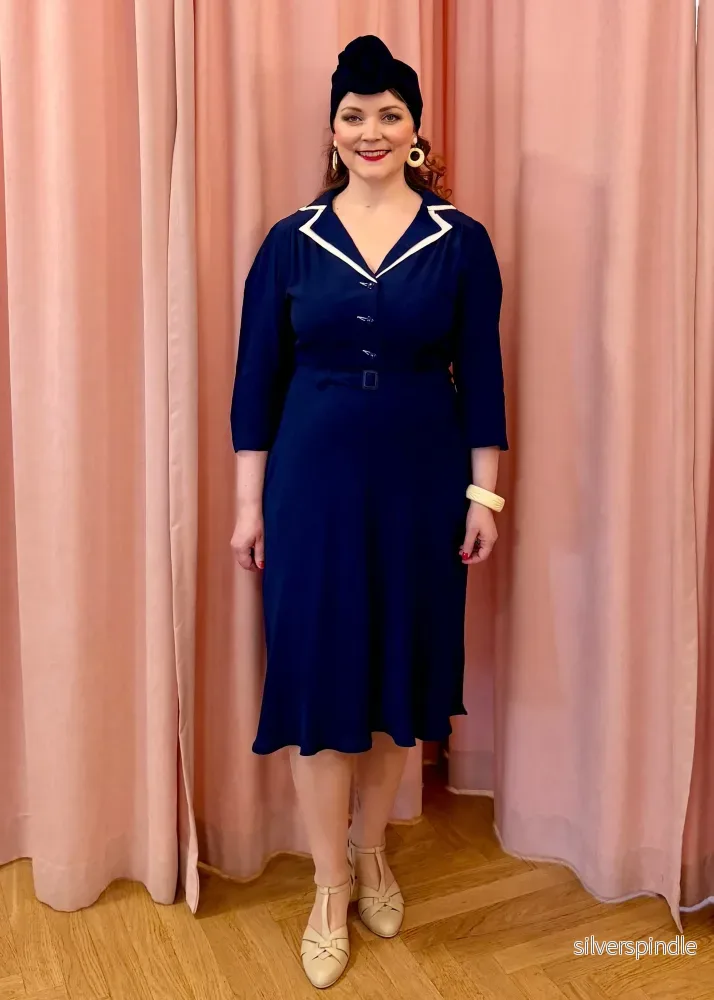 Lisa-Mae skjortklänning - marinblå - Bild 2