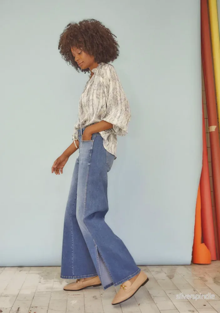 Bologna Split Jeans - Mid Denim - Bild 2