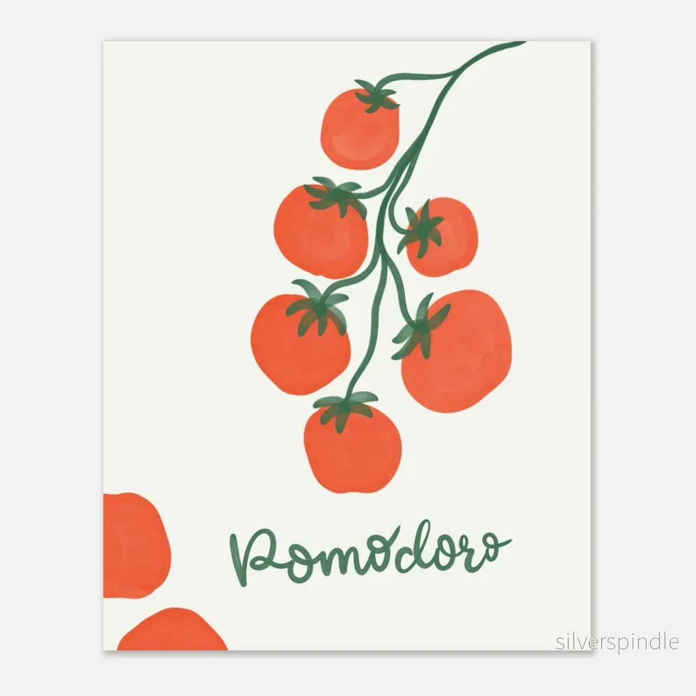 Tomatposter Pomodoro – retro kökskonst - Bild 2