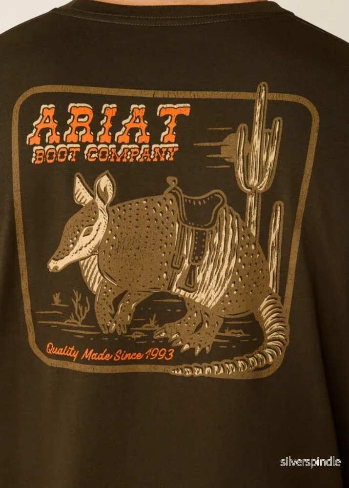 Ariat Possum DN A Half SS Shirt Dark Olive - Bild 3