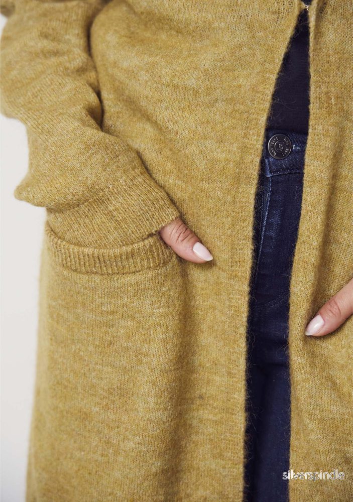Anna Long Cardigan - Lime Melange - Bild 3