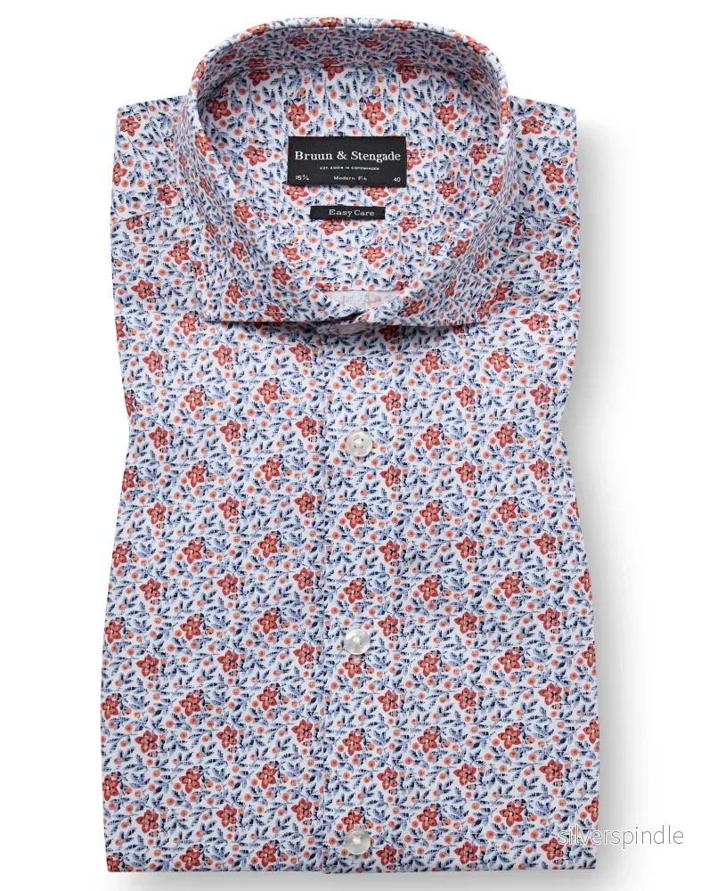 BS Jallouz Modern Fit Skjorta - Orange