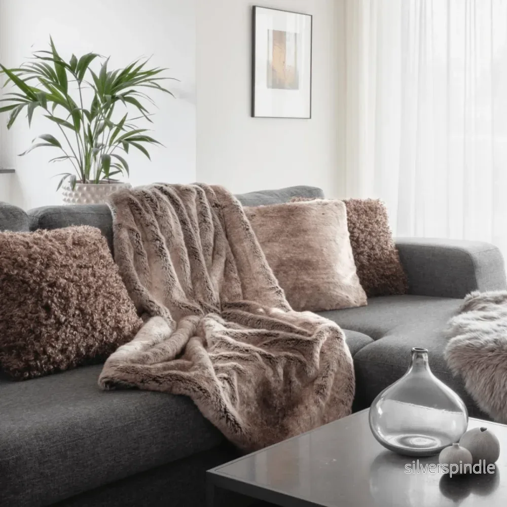 Skinnwille Cozy Pläd - Naturlig Melange - Bild 2