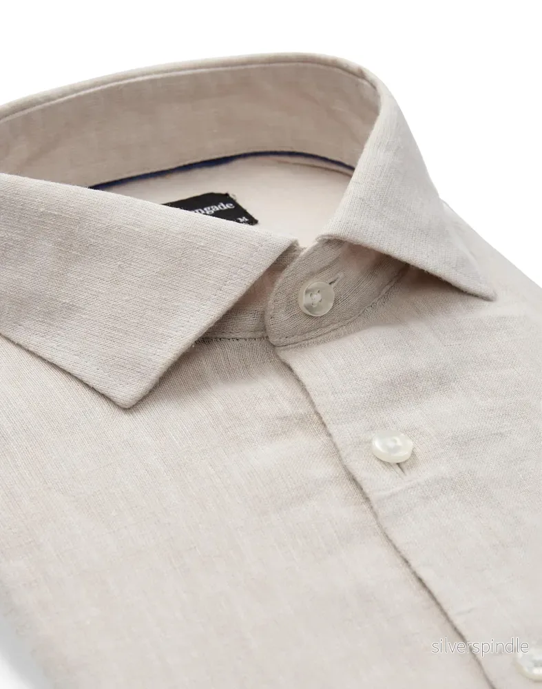 BS Tahaka Casual Modern Fit Skjorta - Sand - Bild 2