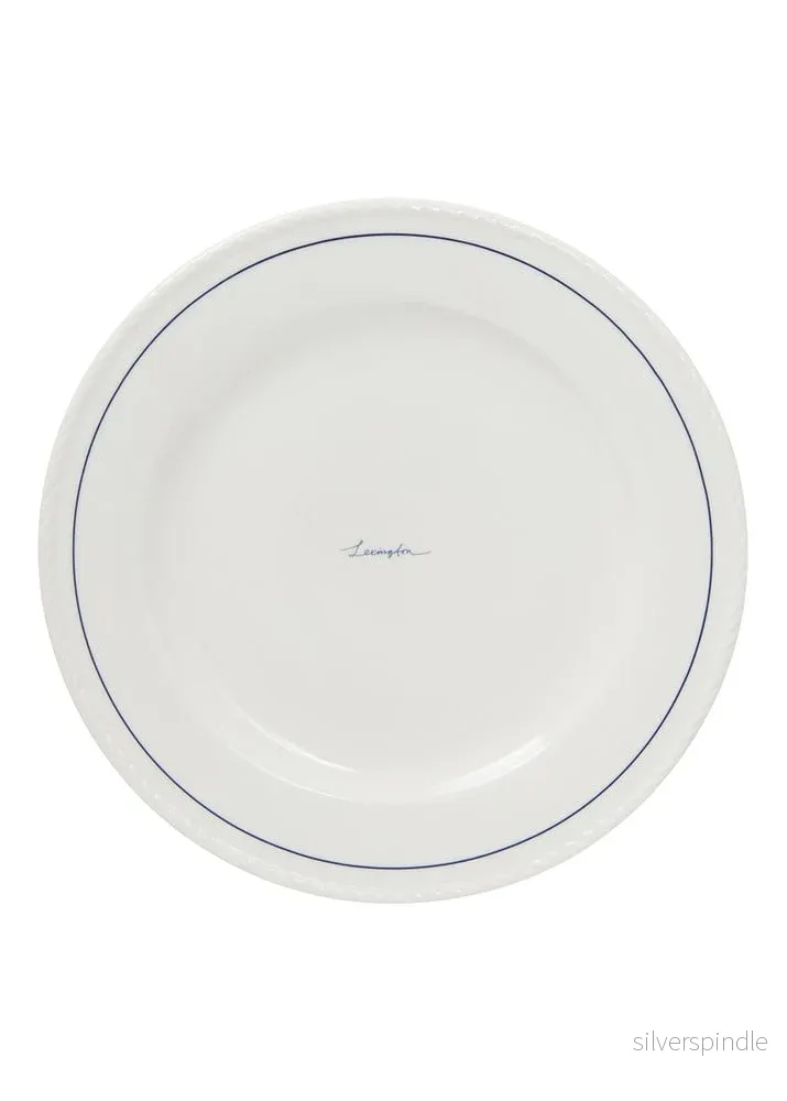 Lexington Porcelain Dinner Plate 4/set WH/NAVY