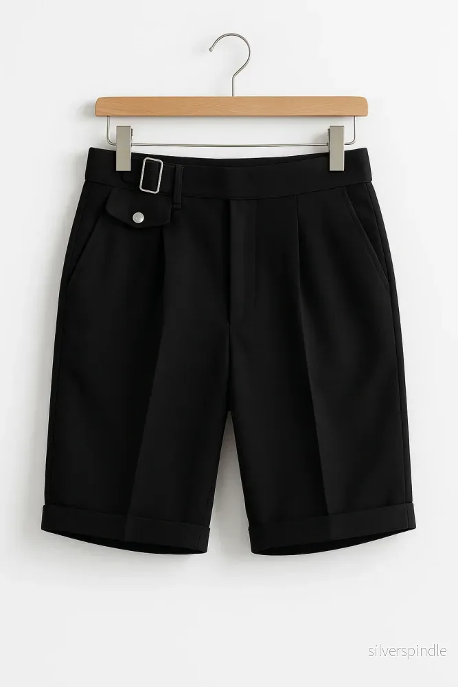 Skräddarsydda Shorts | Justerbar Passform med Veckad Design | Elegant Stil för Sommarutflykter
