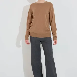 OP CASHMERE BLEND CREW – Lt Brown Melange OP CASHMERE BLEND CREW – Lt Brown Melange