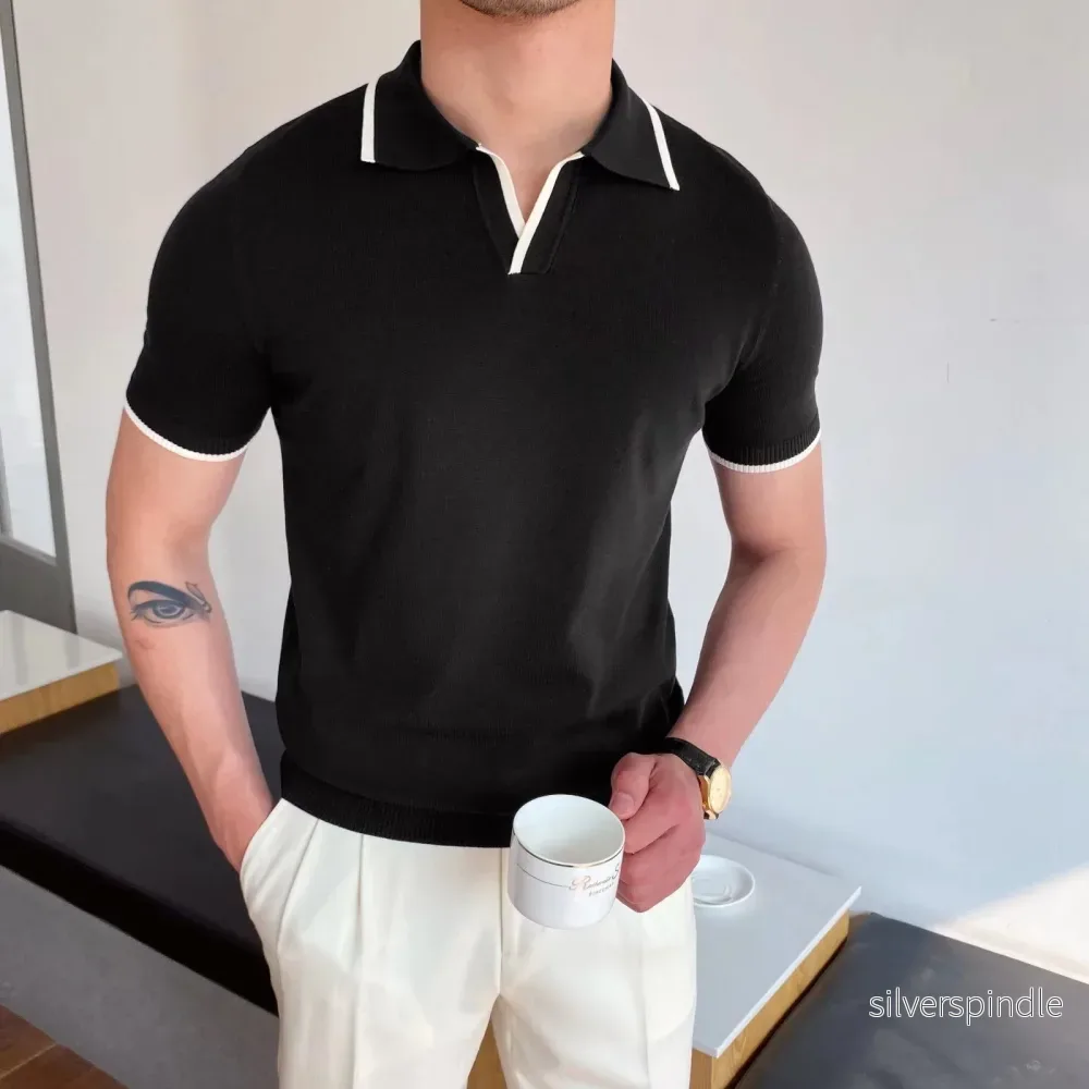 Ethan | Slim Fit Randig Pikétröja för Sommar - Bild 3