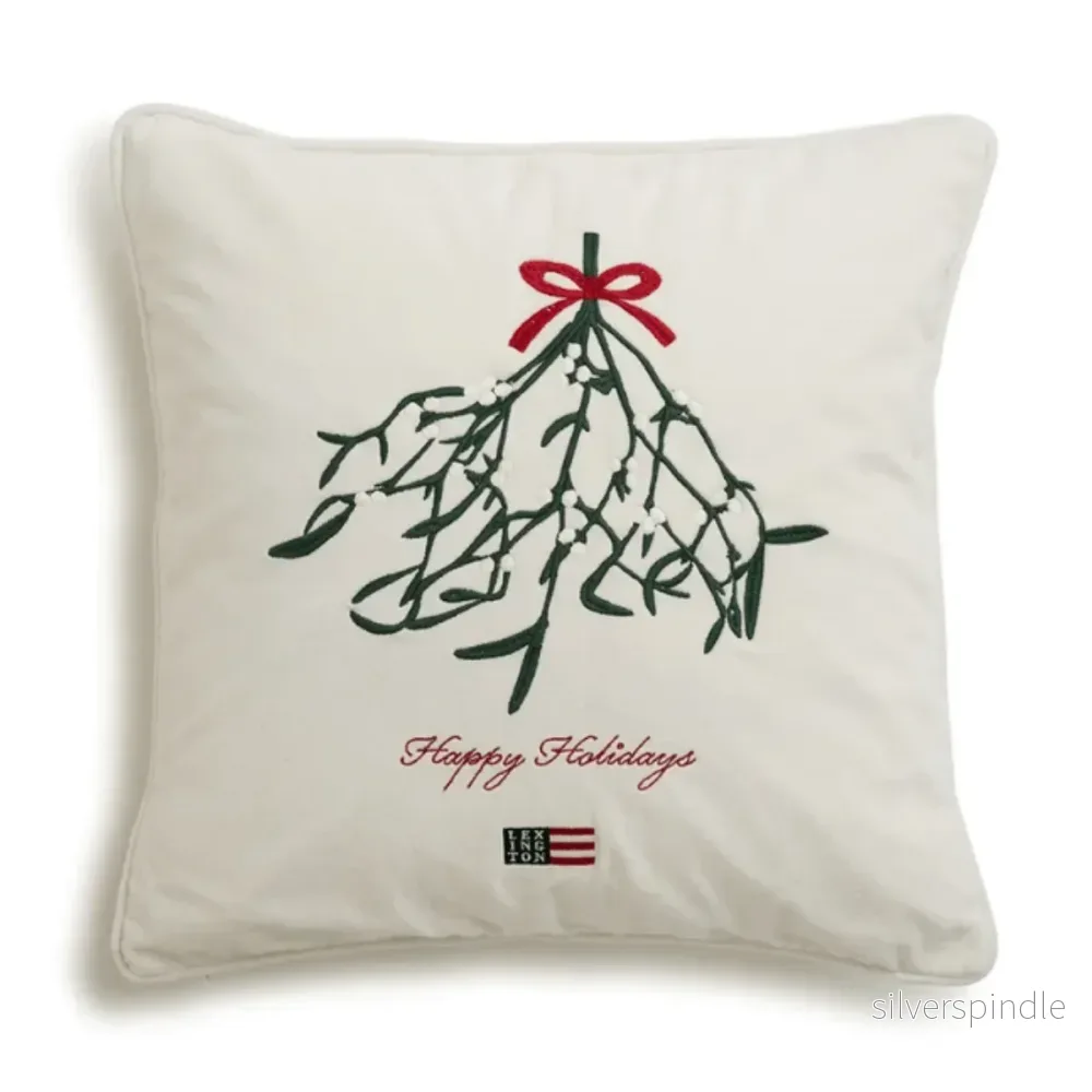 Lexington Mistletoe Cotton Velvet Kuddfodral - Outlet