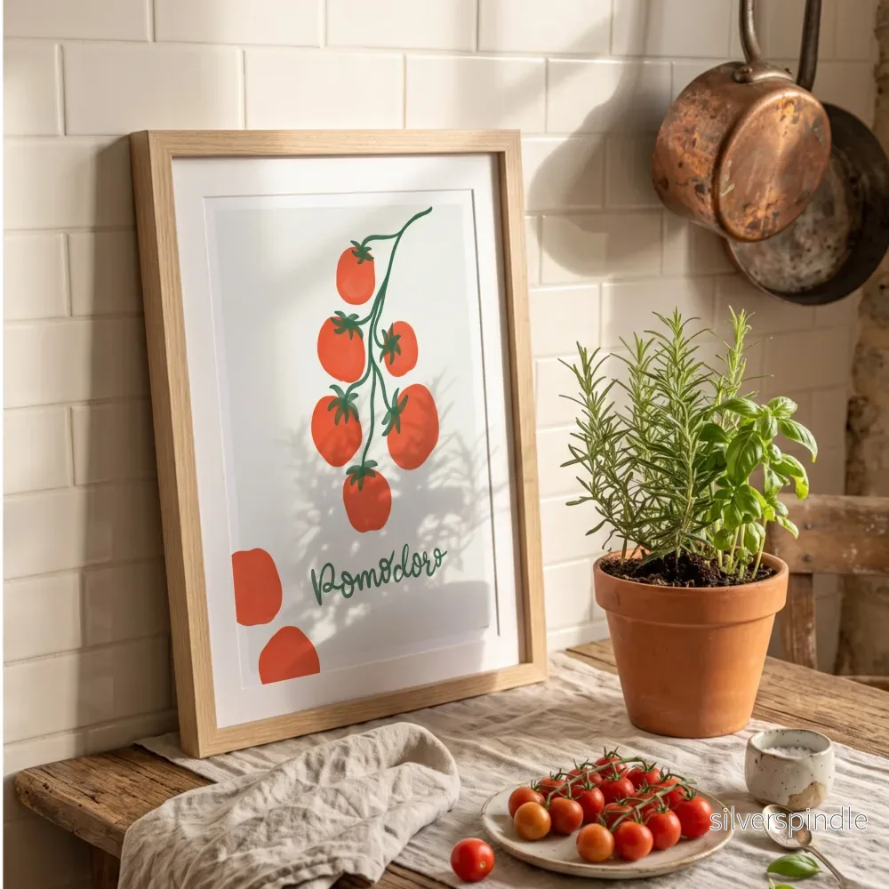 Tomatposter Pomodoro – retro kökskonst - Bild 3