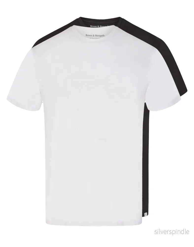 BS Antiqua Regular Fit T-Shirt – White & Black BS Antiqua Regular Fit T-Shirt – White & Black