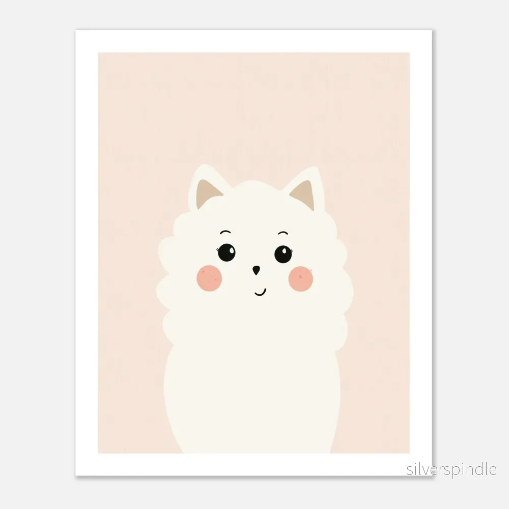 Hundporträtt Peachrosa - Handmålad Hund Poster - Bild 2