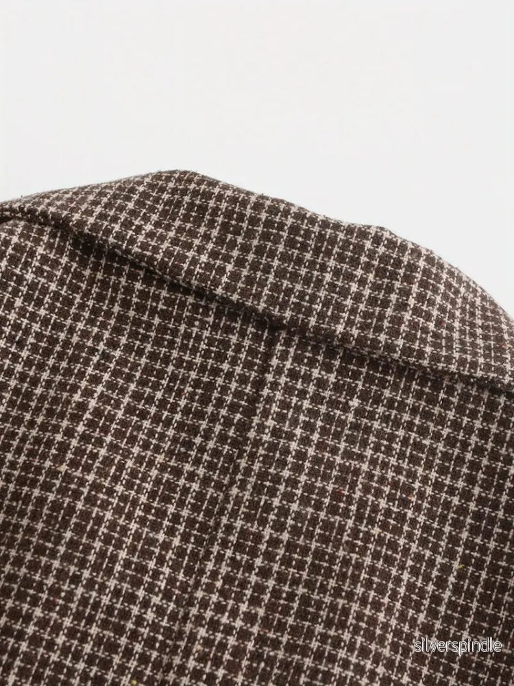 Elegant Kavaj | Rutig Dubbelknäppt Kavaj för Män med Slim Fit | Perfekt för Affärer och Sociala Tillfällen - Bild 3