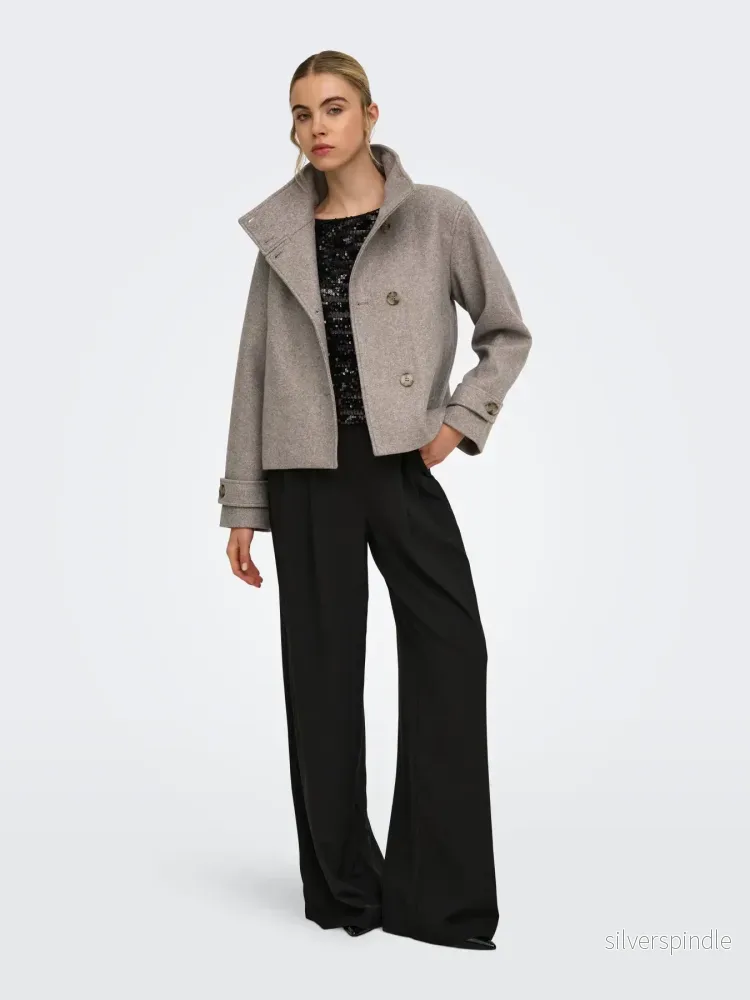 VELA HIGH NECK JACKET MOCHA MELANGE - Bild 3