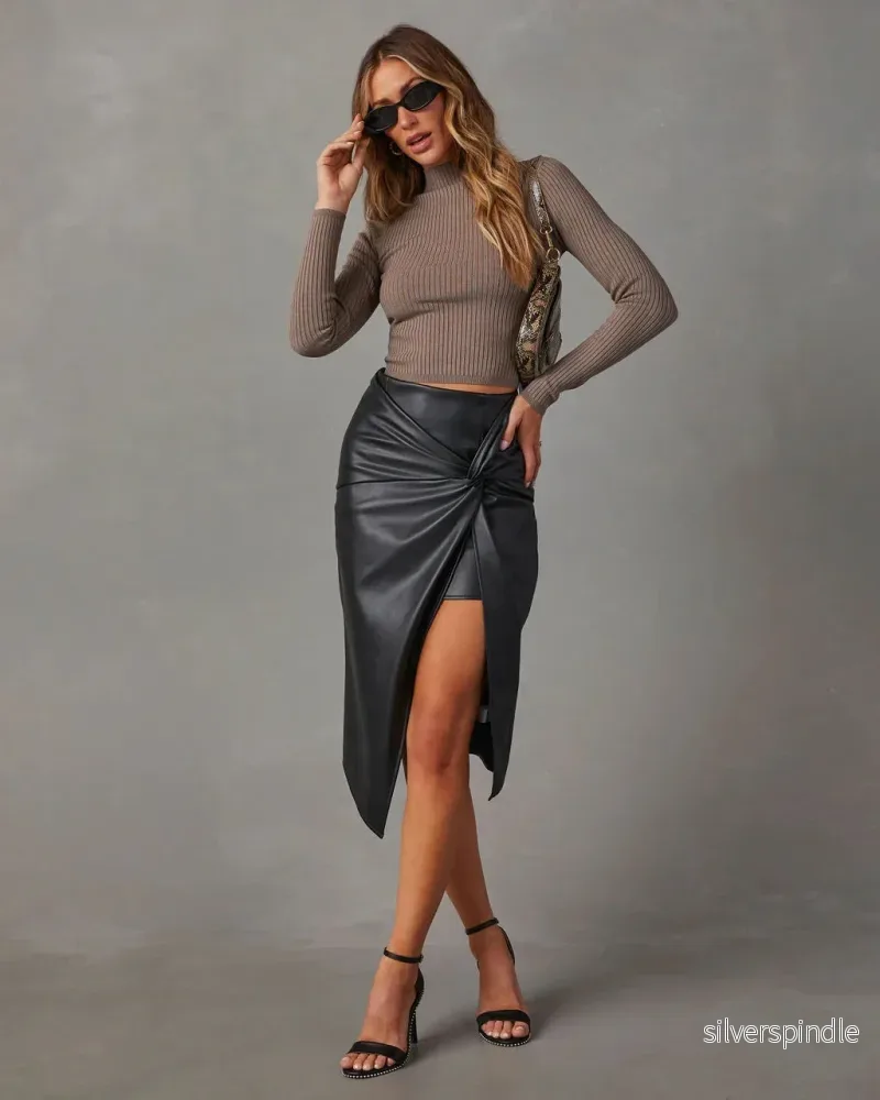 Sophia | Elegant Midikjol med Sidoslits och Höftpassform - Bild 2
