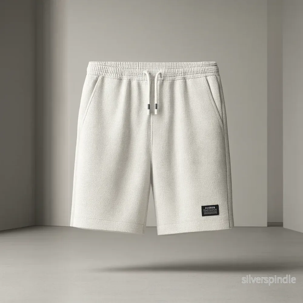 Ethan | Vaffelstrukturerade Herrshorts med Resårlinning och Sidosömsfickor - Bild 2
