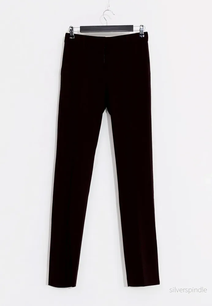 VISCOSE STRETCH TROUSERS - Brun