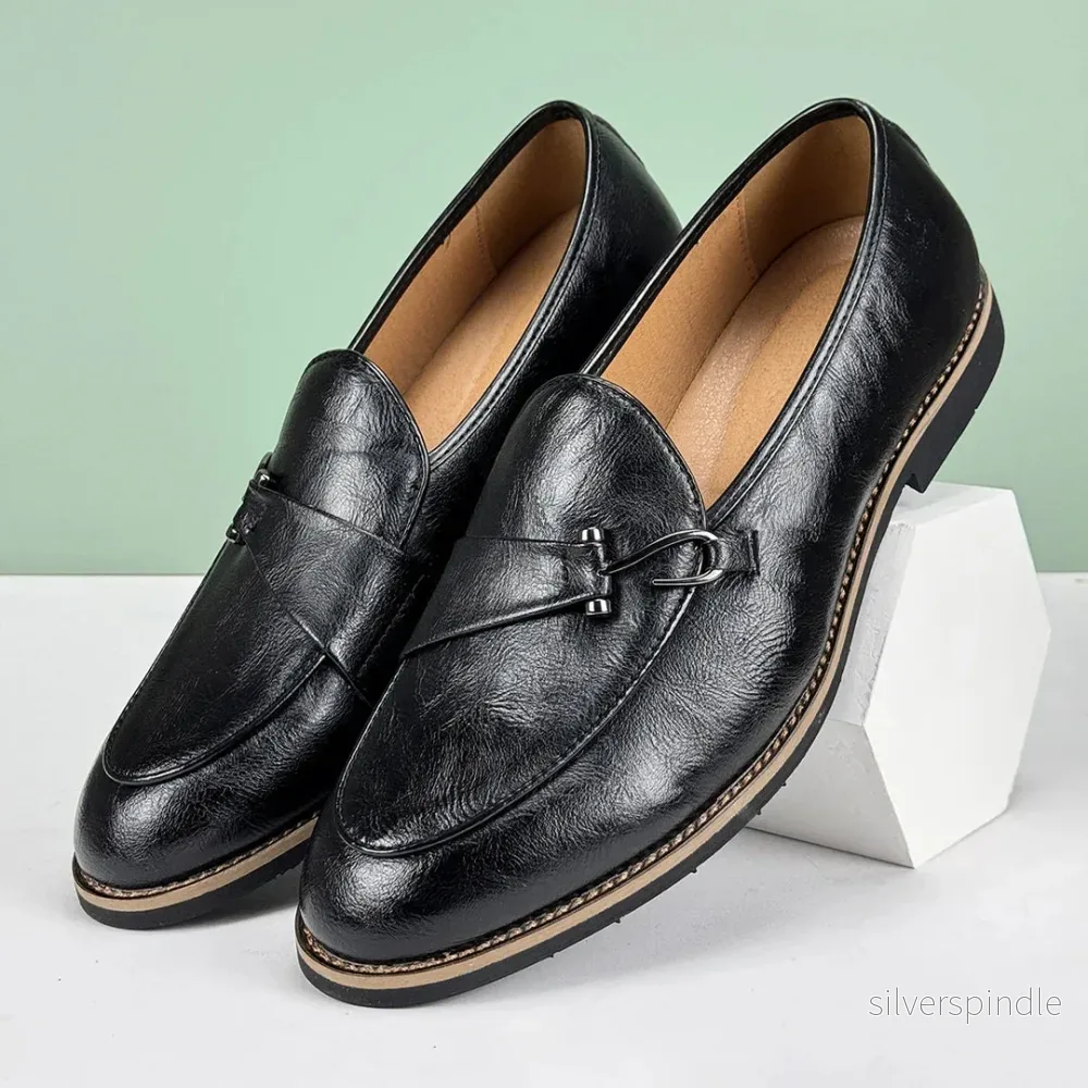 Ethan | Elegant Halkfri Herrloafers med Fishhook Accent Ethan | Elegant Halkfri Herrloafers med Fishhook Accent