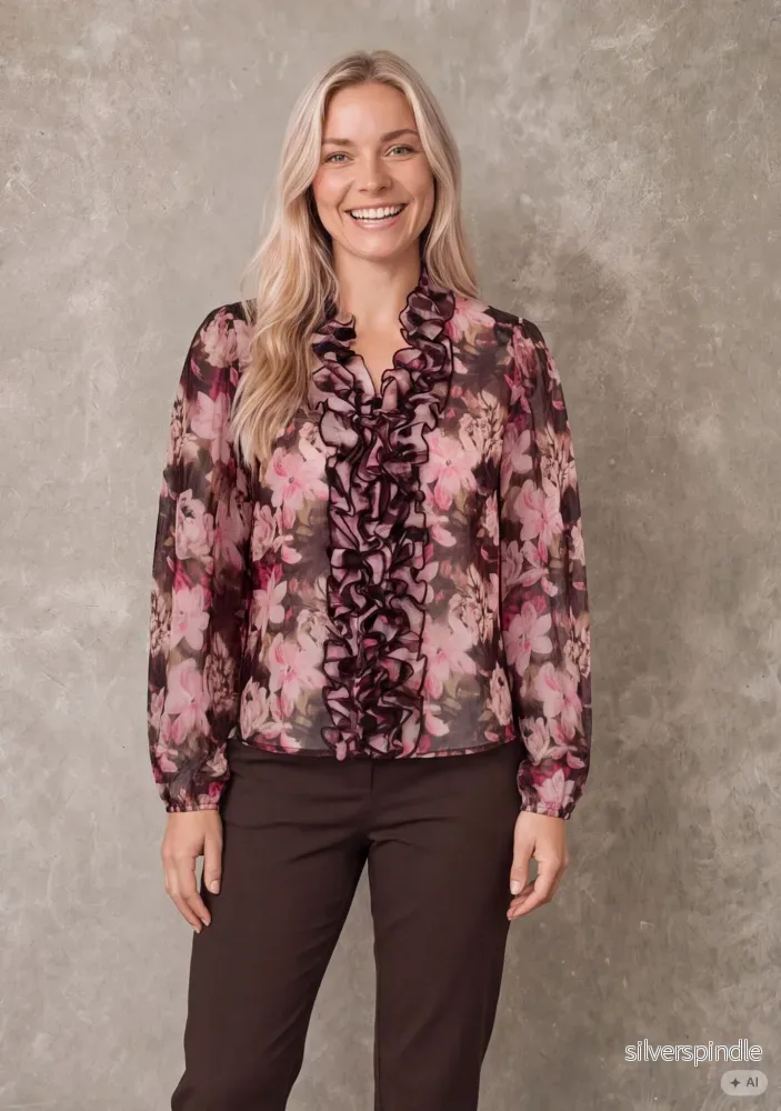 Vibse Ruffle Blouse - Flower - Bild 2