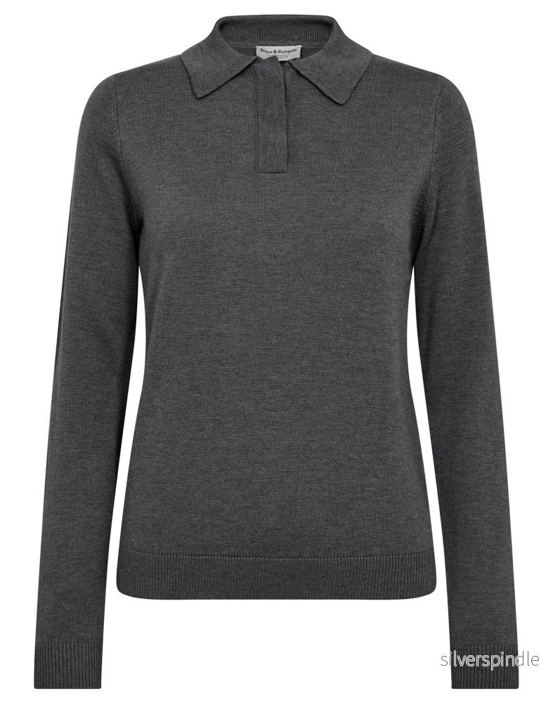 BS Eirin Regular Fit Stickat – Dark Grey BS Eirin Regular Fit Stickat – Dark Grey
