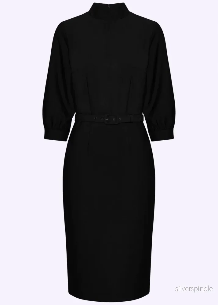 Audrey turtleneck-klänning – svart Audrey turtleneck-klänning – svart