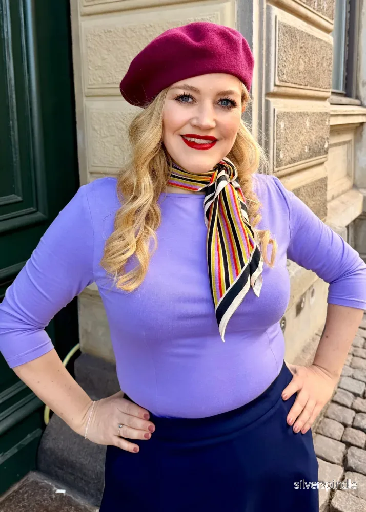 A-linjeformad kjol - marinblått - Bild 3
