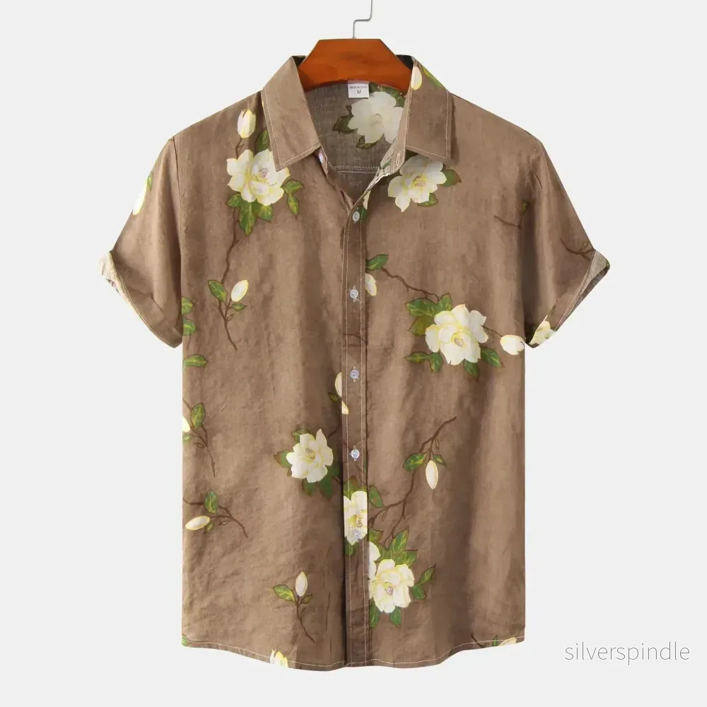 Ethan | Elegant Blommig Herrskjorta i Andningsbart Material - Bild 2