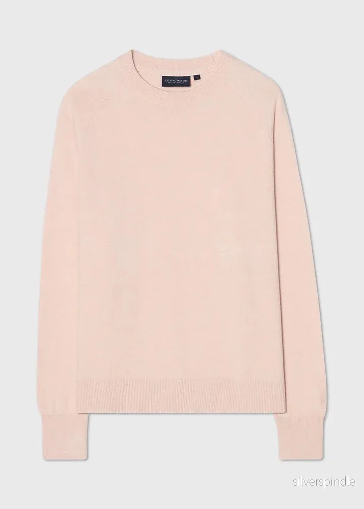 Lexington Cashmere Blend Ragian Sweater L Pink