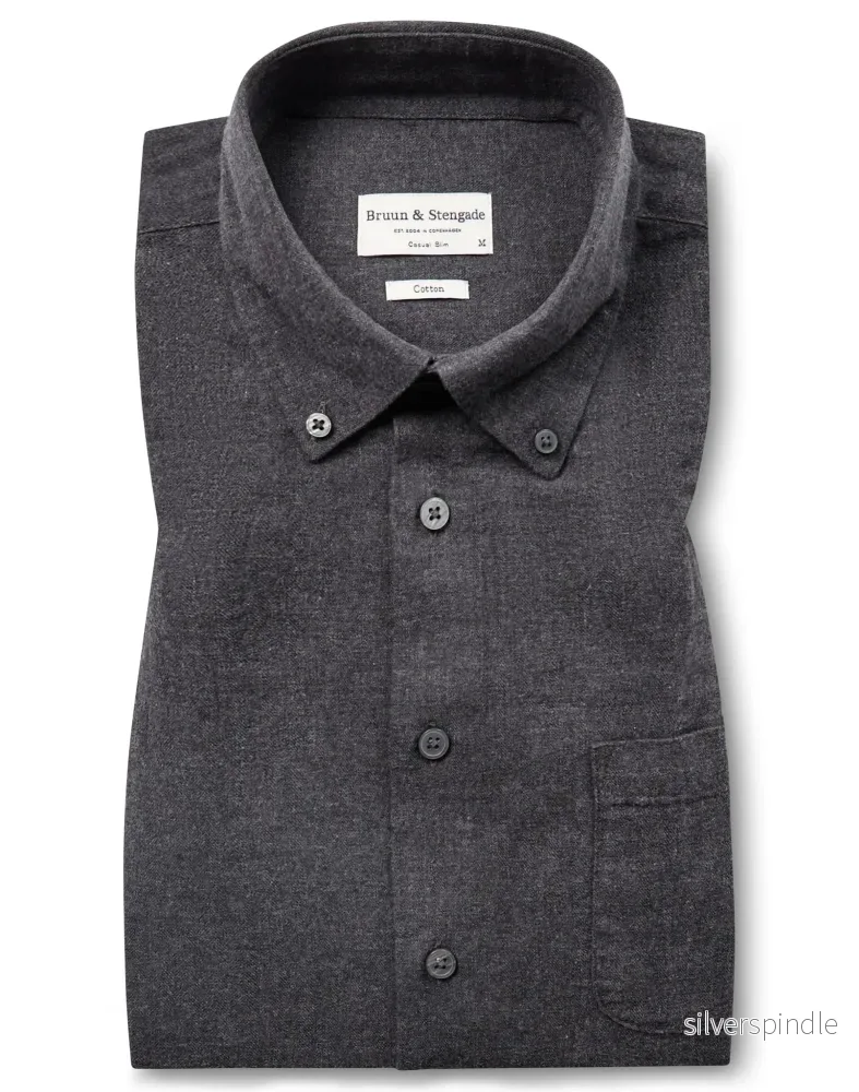 BS Floyd Casual Slim Fit Skjorta - Charcoal