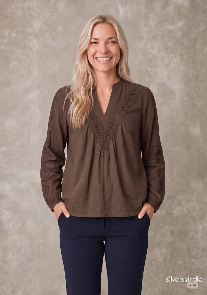 Ofia Blouse – Dark Khaki Ofia Blouse – Dark Khaki