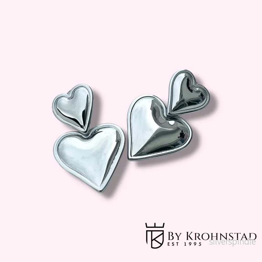 Amalfi heart earrings silver Amalfi heart earrings silver