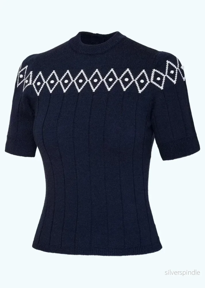 The Darling Diamond Top – Navy The Darling Diamond Top – Navy
