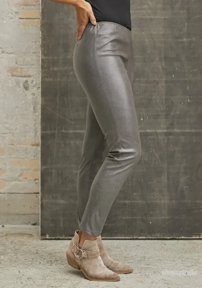 Helena PU Legging - Dark Grey - Bild 3