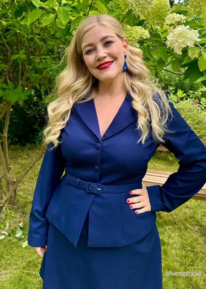 Siri figursydd blazer - marinblått - Bild 2