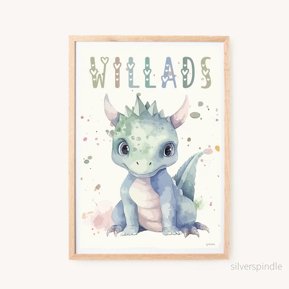 Poster med namn – drake