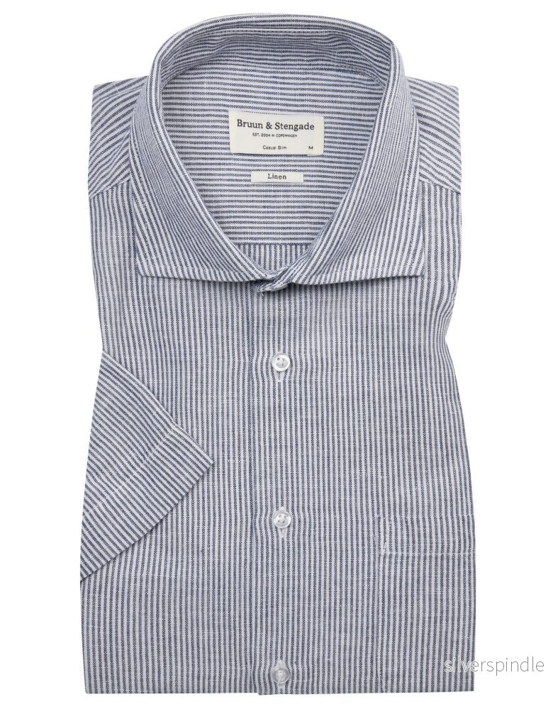 BS Hamilton Casual Slim Fit Skjorta – Blue/White BS Hamilton Casual Slim Fit Skjorta – Blue/White