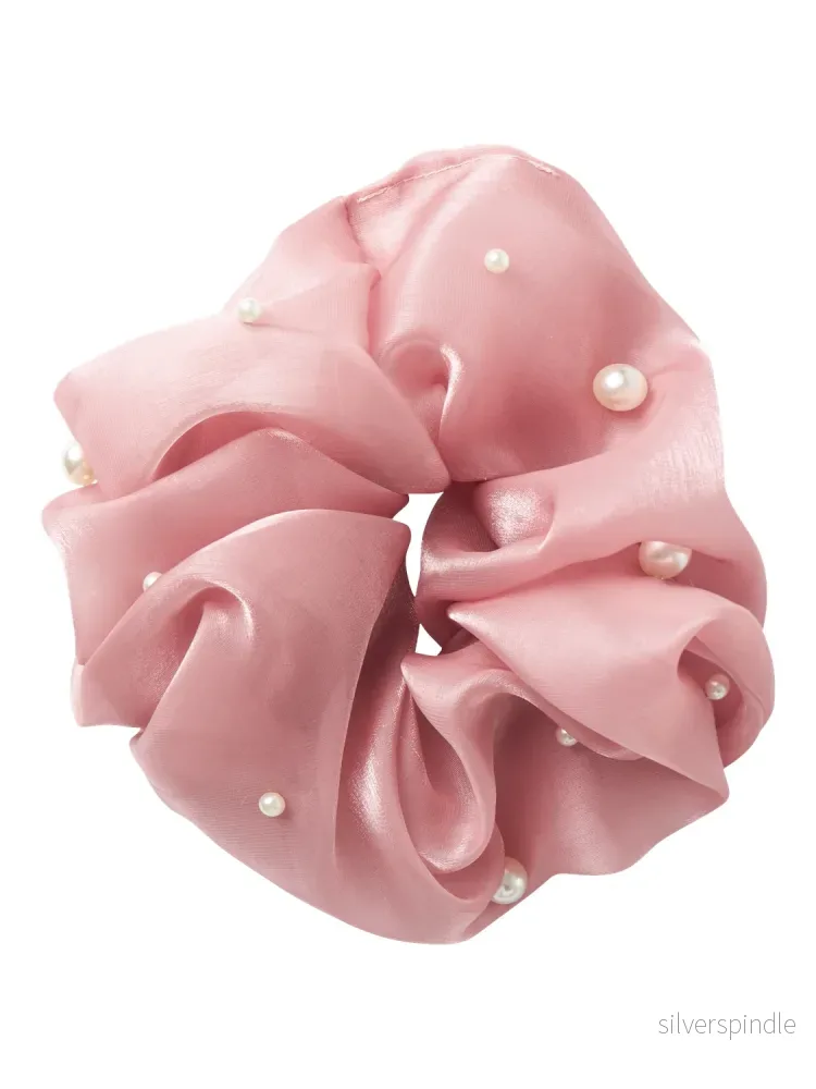 Stor Scrunchie Hårsnodd m. pärlor Stor Scrunchie Hårsnodd m. pärlor