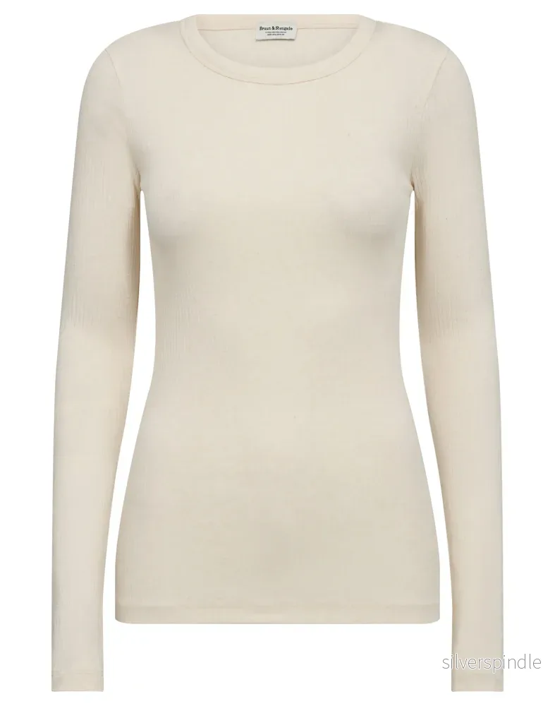BS Margrethe Långärmad T-Shirt – Off White BS Margrethe Långärmad T-Shirt – Off White