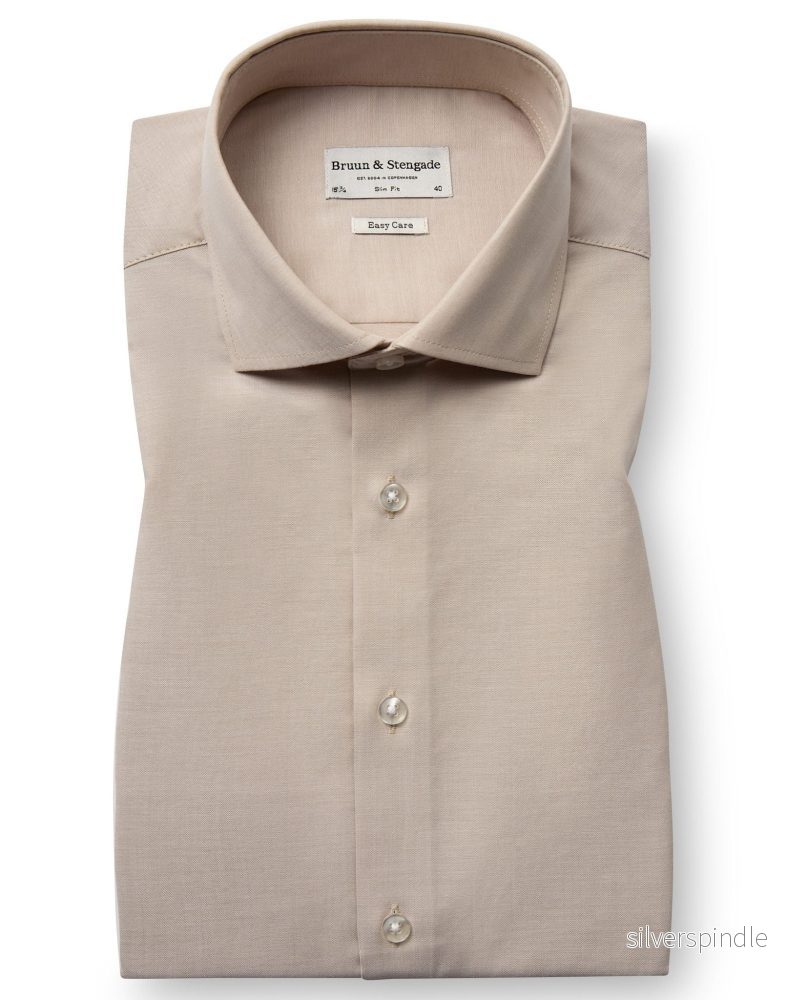 BS Norrie Slim Fit Skjorta - Sand