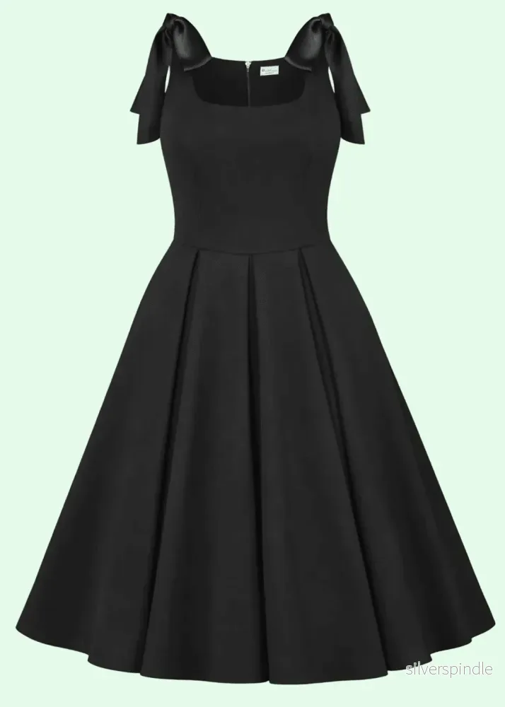 1950-tals Josephine midi klänning – svart 1950-tals Josephine midi klänning – svart