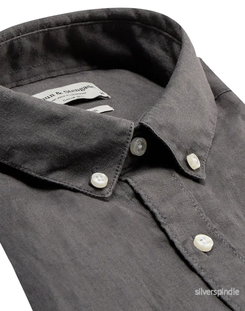 BS Sainz Casual Slim Fit Skjorta - Charcoal - Bild 2