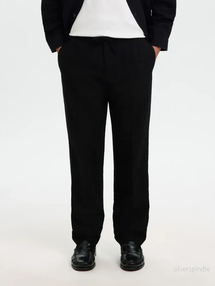 LEROY LINEN PANT BLACK - Bild 3