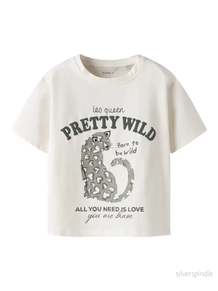 Kortärmad T-shirt Leopard