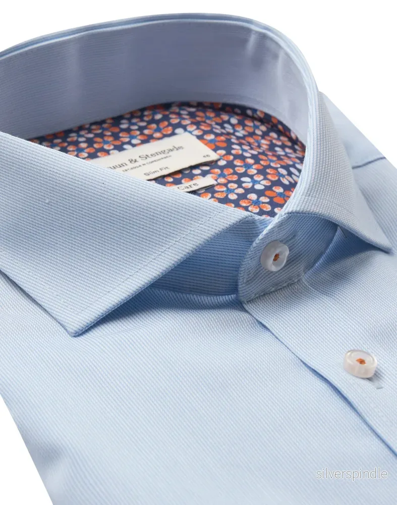BS Scholes Slim Fit Skjorta - Light Blue - Bild 2