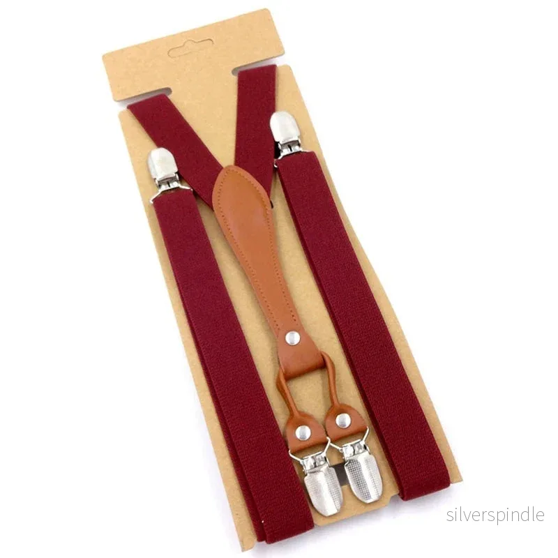 Klassiska Hängslen Herr | Justerbar Y-Rygg med Läderlook för Elegant Stil - Bild 2