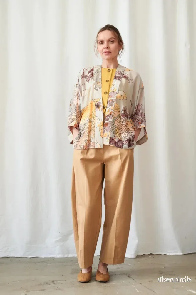 Kort kimono Phoenix Grey
