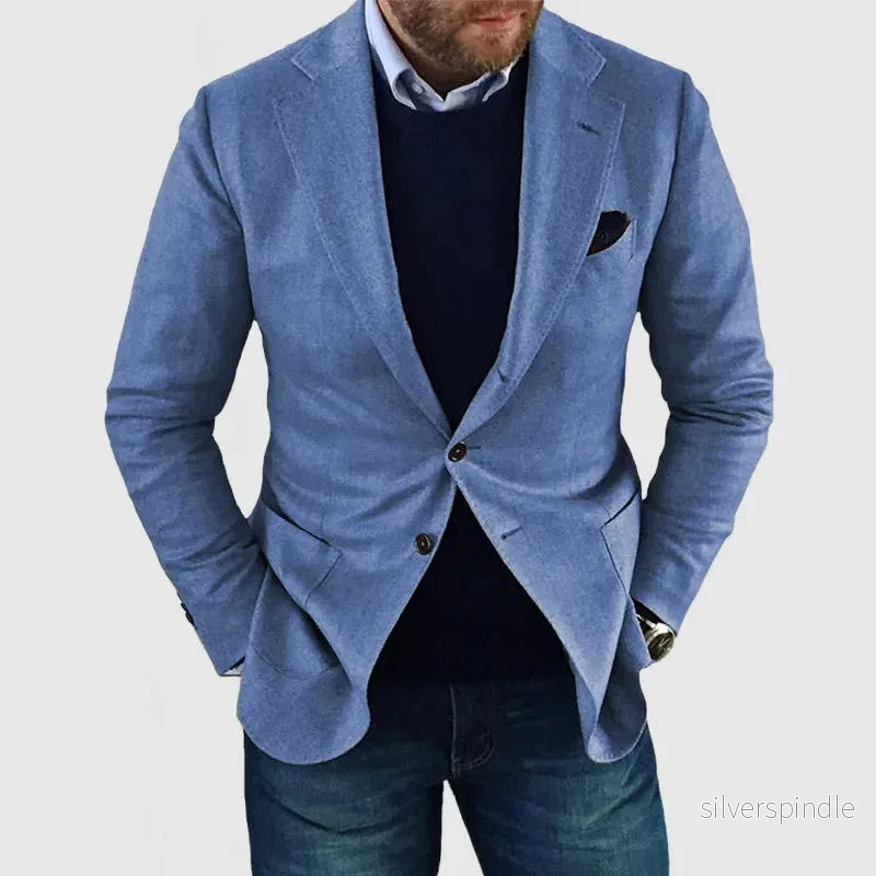 Skräddarsydd Kavaj för Män med Två Knappar | Elegant Design för Mångsidig Stil