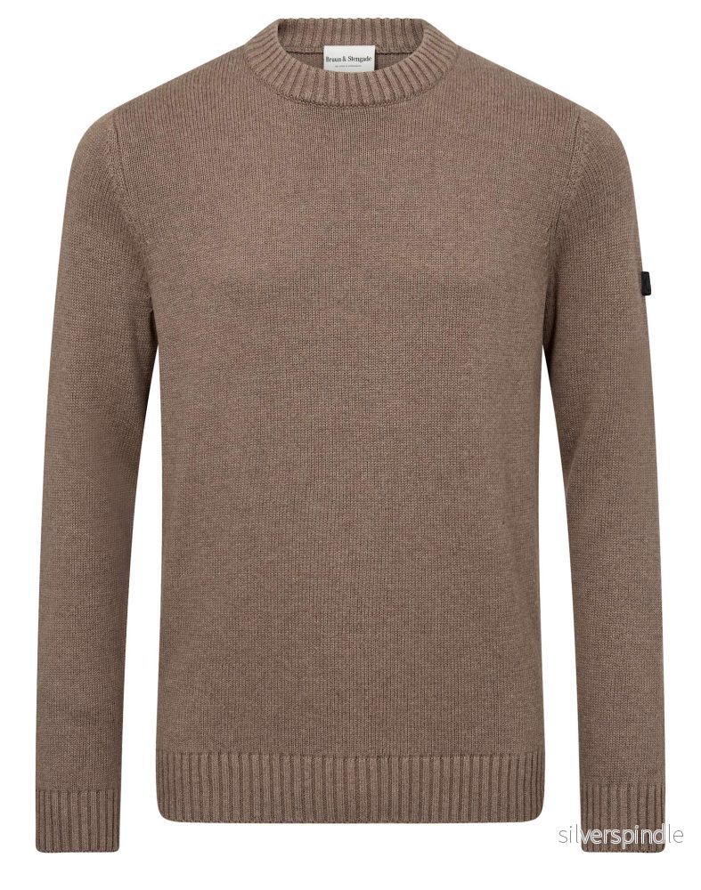 BS Rapa Regular Fit Stickat – Brown BS Rapa Regular Fit Stickat – Brown